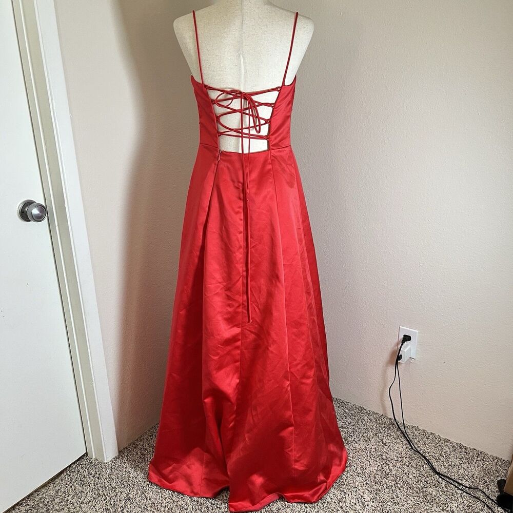 Vtg Blondie Nites Y2K Whimsical Fairy Whimsy Goth Dress Sz 9/10 Prom Red